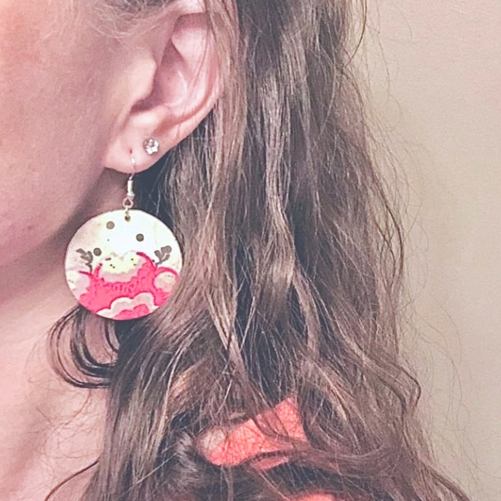 Handmade in Haiti Recycled Bottle Cap Earrings